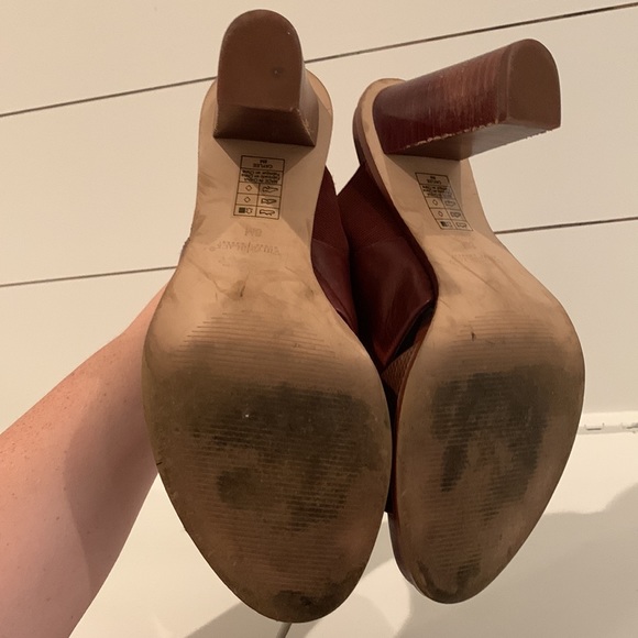 White House Black Market Brown Open Toe Heels - Picture 8 of 9